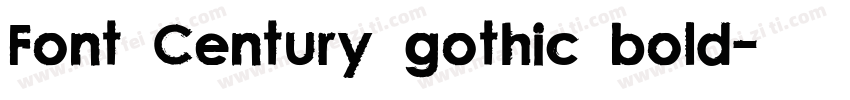 Font Century gothic bold字体转换